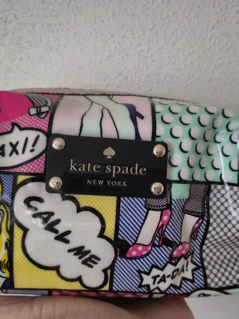 kate spade Multicolor Comic Print Cosmetic Pouch